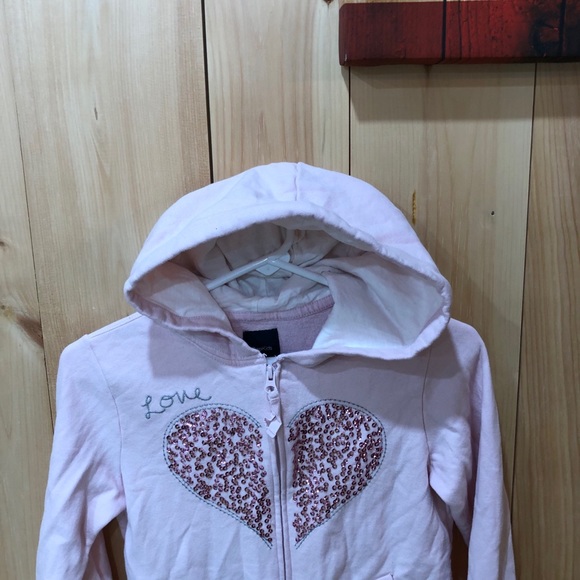 Gap Kids Hooded Zip Up Girls Jacket, pink - Picture 4 of 7